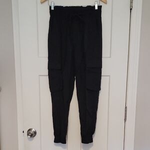 Black Cargo Jogger Pants